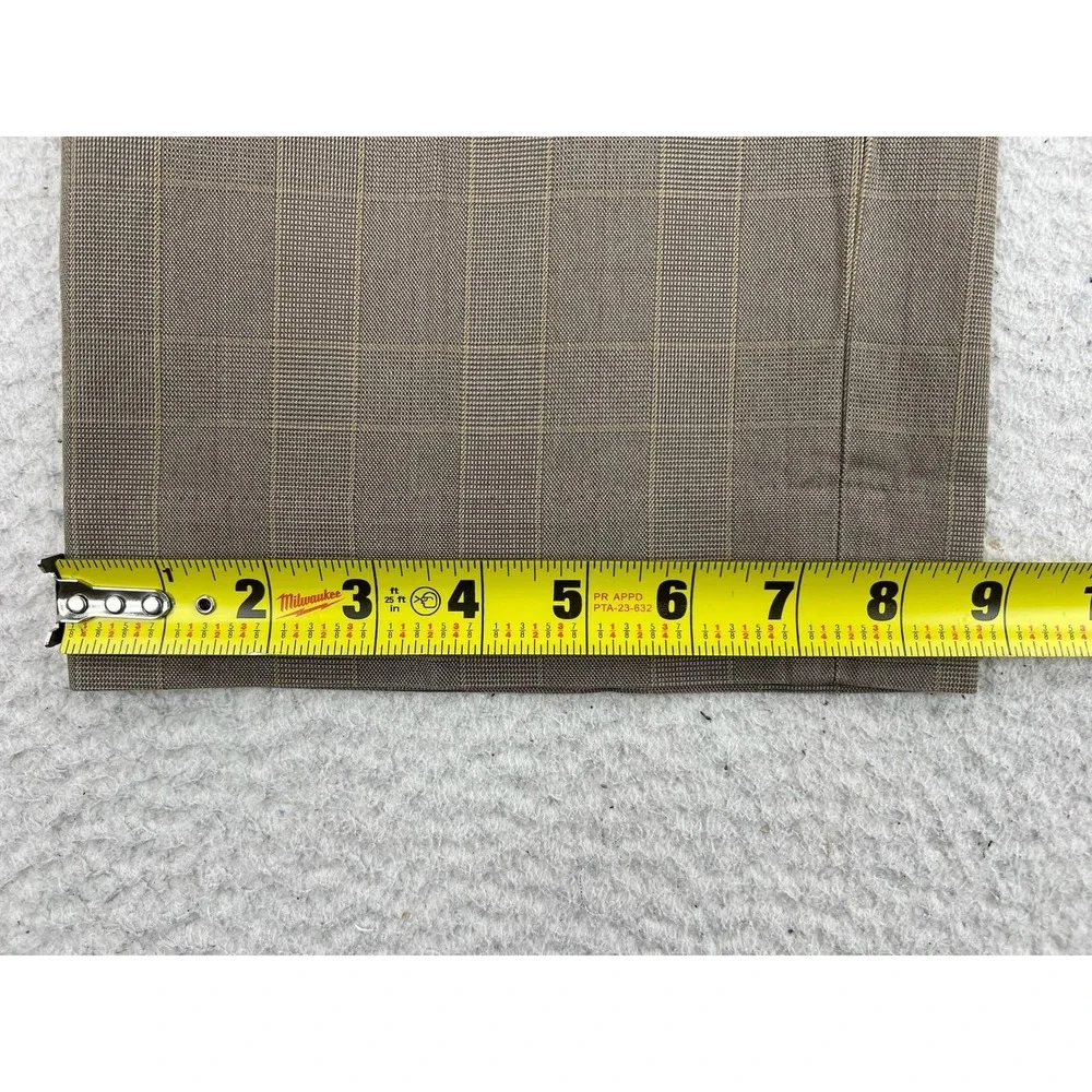 Banana Republic Mens 32x34 Brown Check Modern Fit Cotton Dress Pants 583000-00